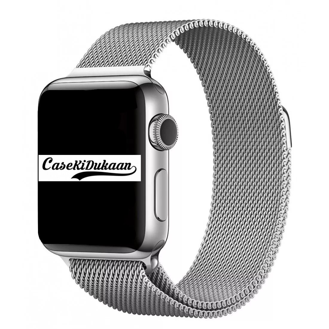 CaseKiDukaan Stainless Steel Milanese Loop Strap with Magnetic Lock Buckle  Wrist Band for Apple Watch Series Ultra/8/Se/7/6/5/4/3/2/1 Size 38/40/41mm  